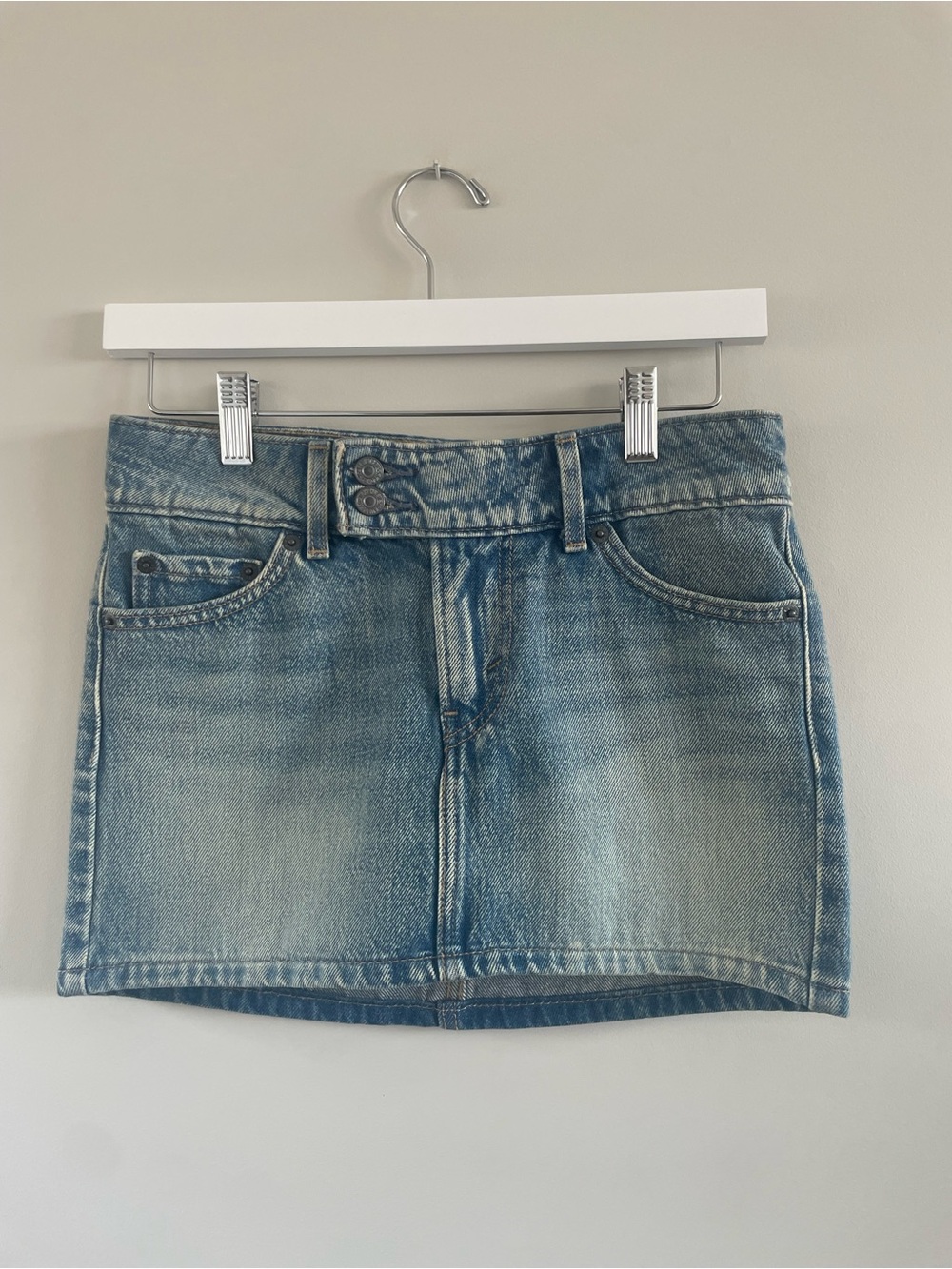 Levi's Light Blue Denim Mini Skirt